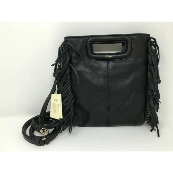 Maje Handbags - Women's Maje Fringe Purse Black